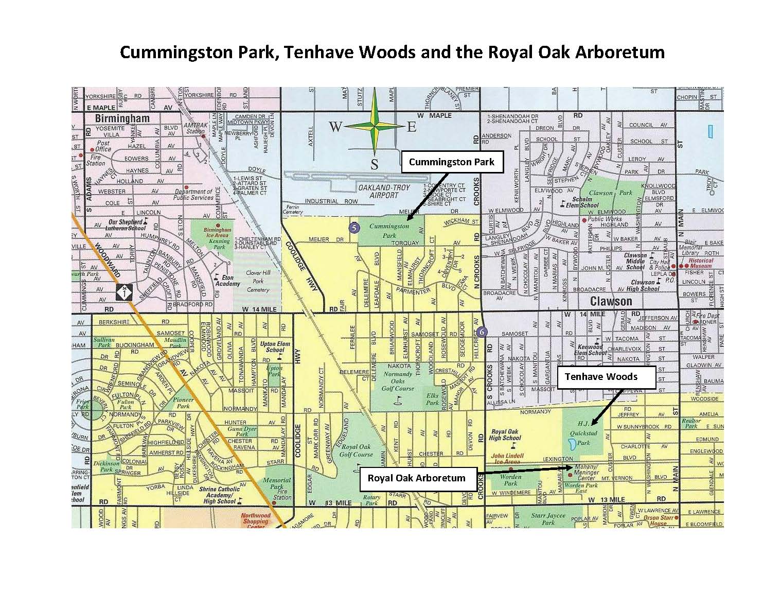 RO location map of 3 parks