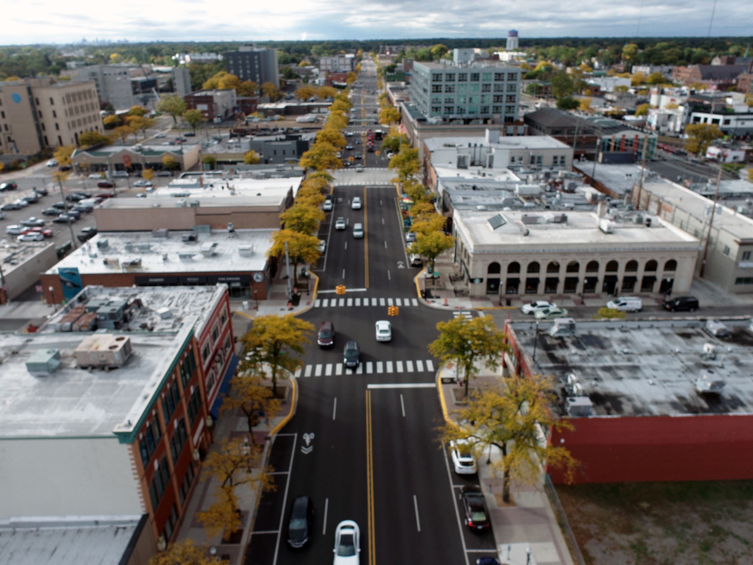 Picture of completed Main Street resurfacing project, looking south