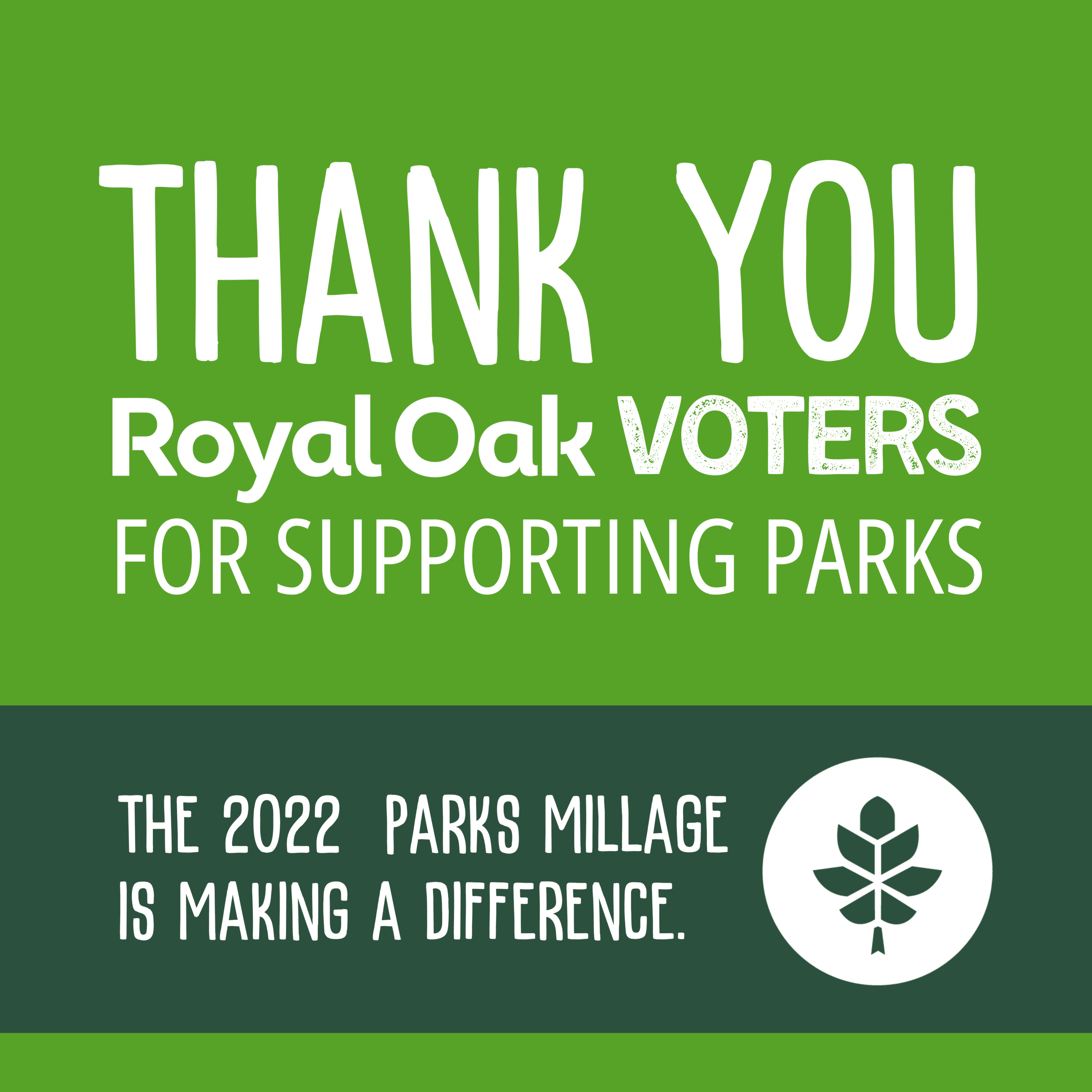 Thank you voters for making a difference