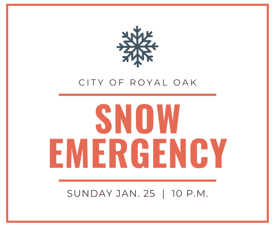 Snow Emergency Public Service Announcement Facebook Post